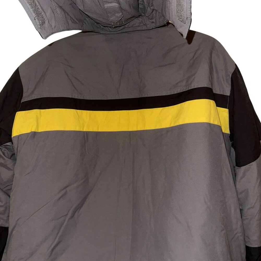 Columbia Winter Coat Big Boys 18 20 Gray Hooded Lined Insulation Pockets - Picture 8 of 11